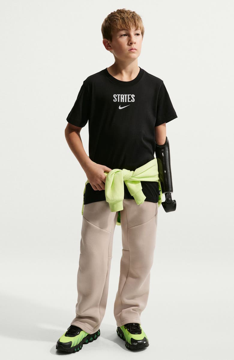 Nike Kids' Wordmark Cotton Graphic T-Shirt, Main, color, Black