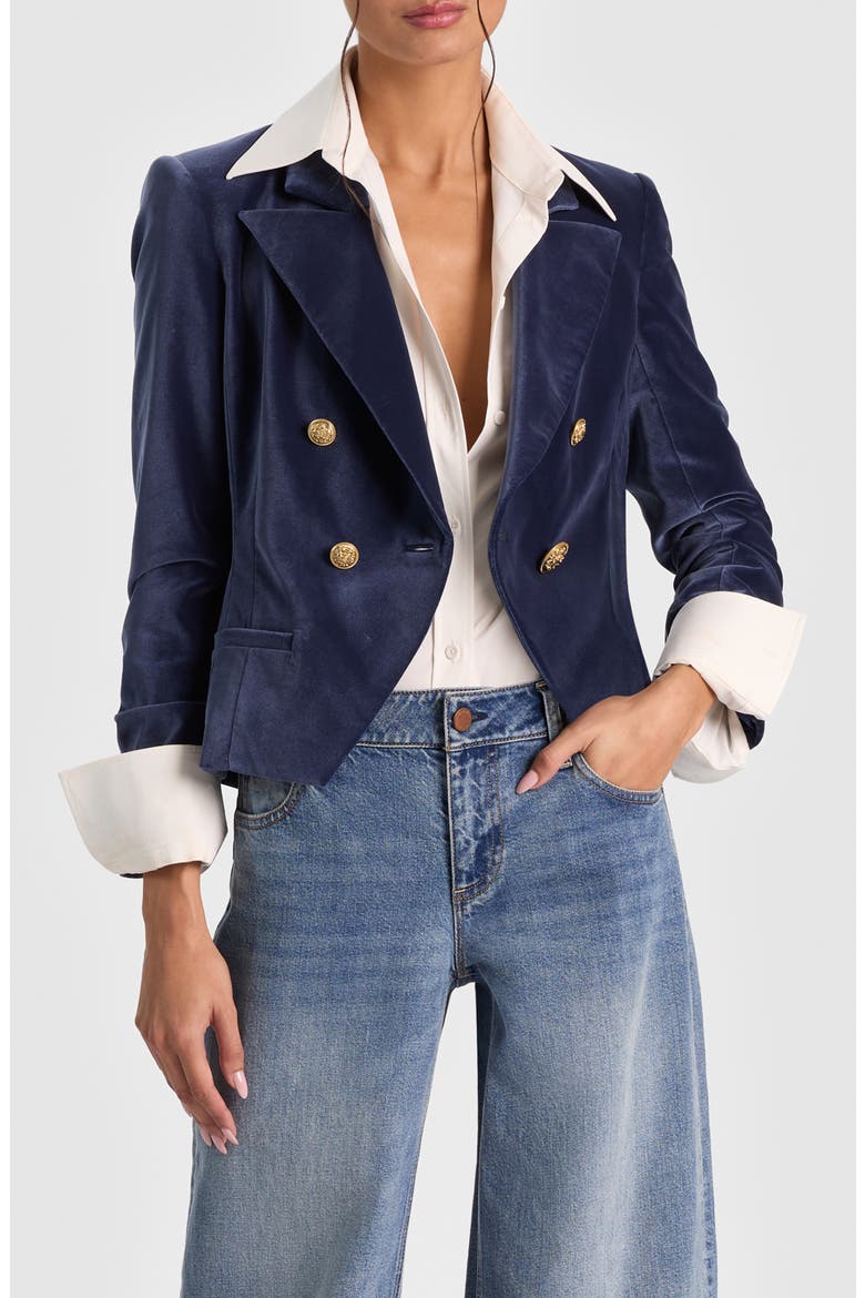 Sable Double Breasted Blazer, Main, color, MIDNIGHT BLUE