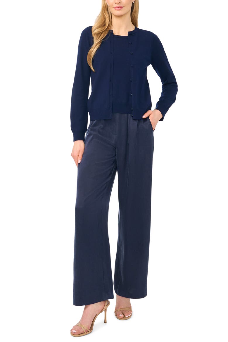Attached Tank Cardigan Sweater, Alternate, color, CLASSIC NAVY