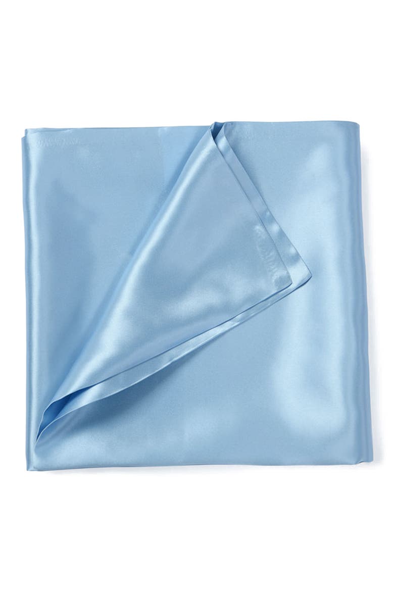 100% Pure Mulberry Silk Pillow Case, Alternate, color, BLUE