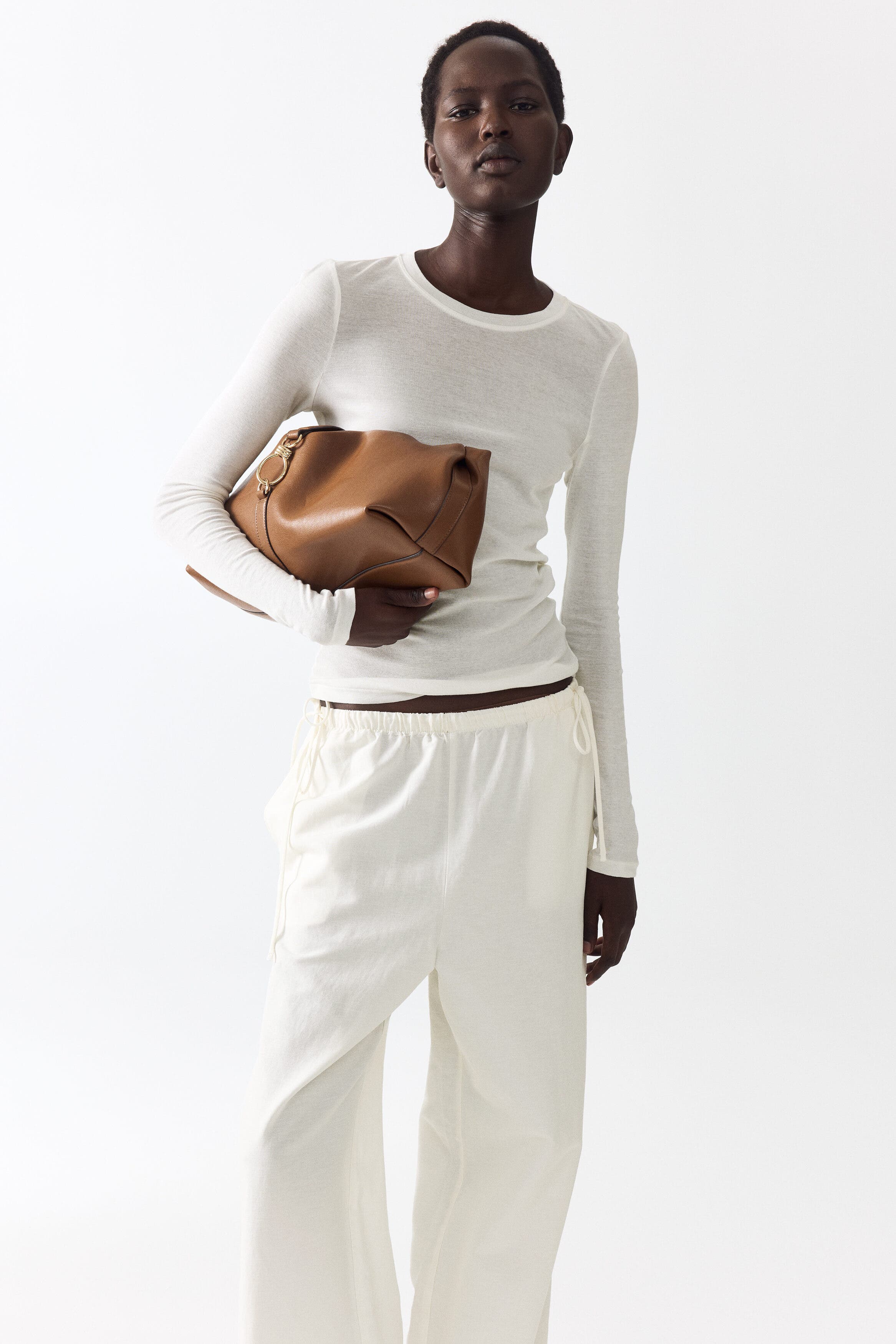 Linen-blend Drawstring Trousers - image 2