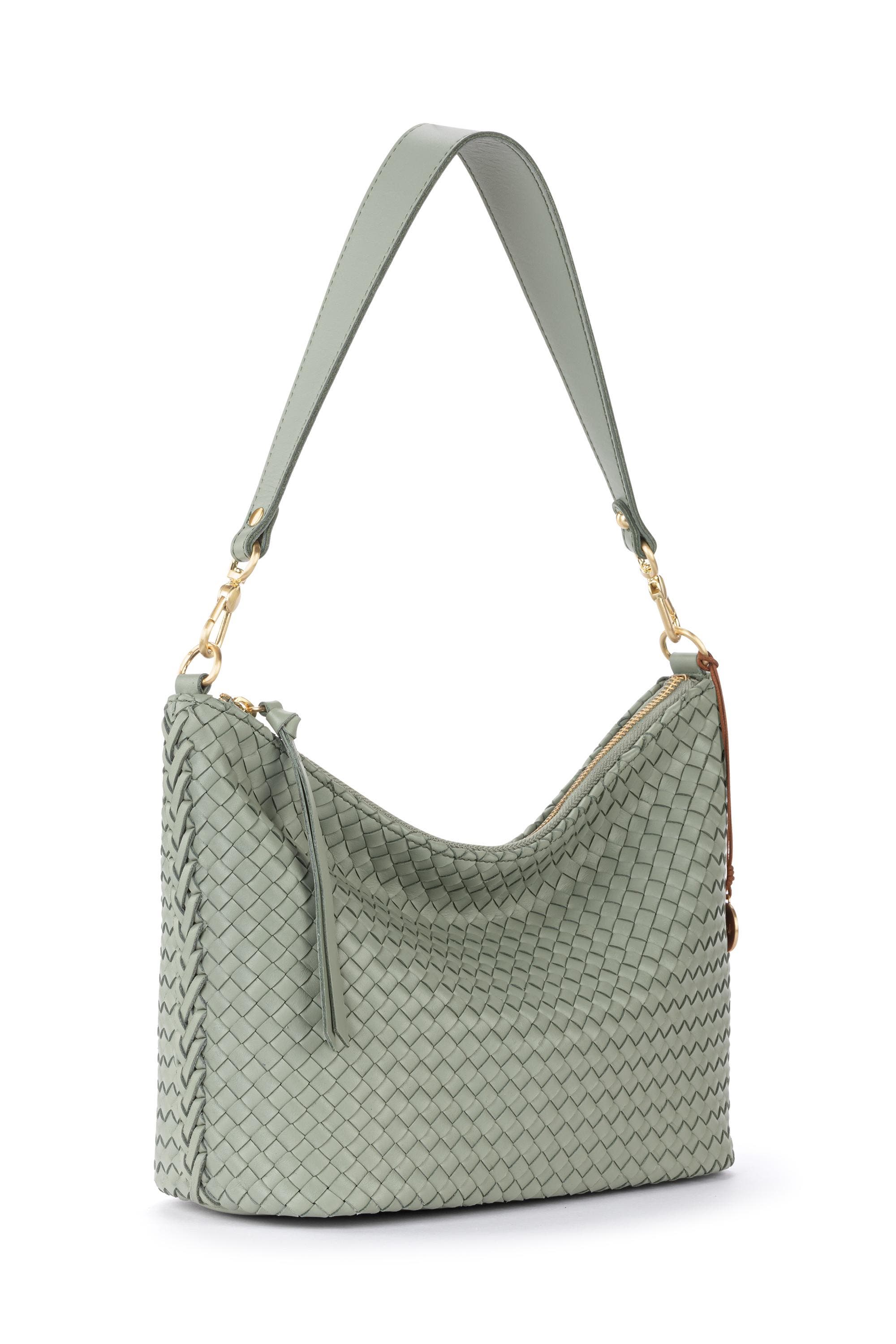 Juniper Small Hobo Leather Bag, Alternate, color, Meadow Woven