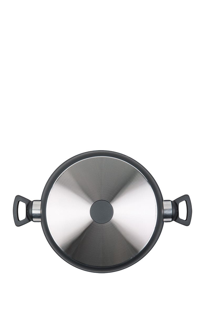 MASTERPAN Black Designer Series Non-Stick Cast Aluminum 11" Saute Pan with Lid, Alternate, color, 