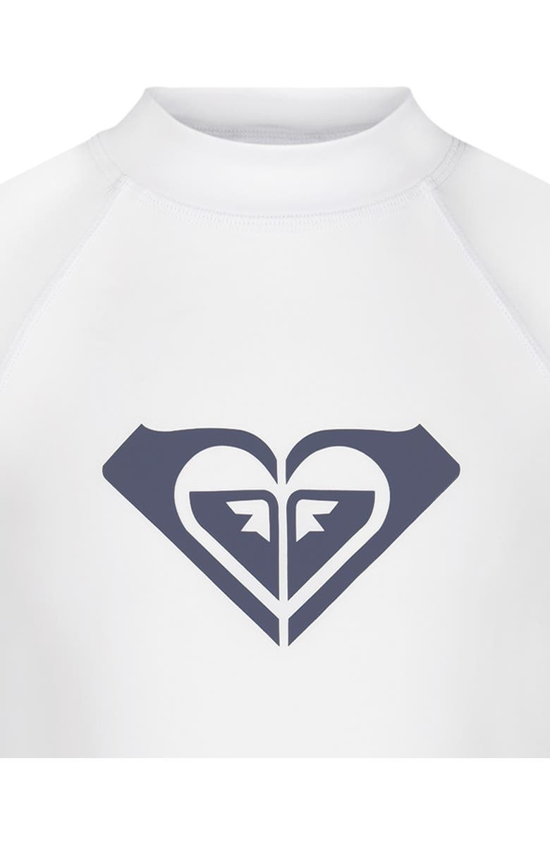 Roxy Kids' Whole Hearted UPF Rashguard, Alternate, color, Bright White