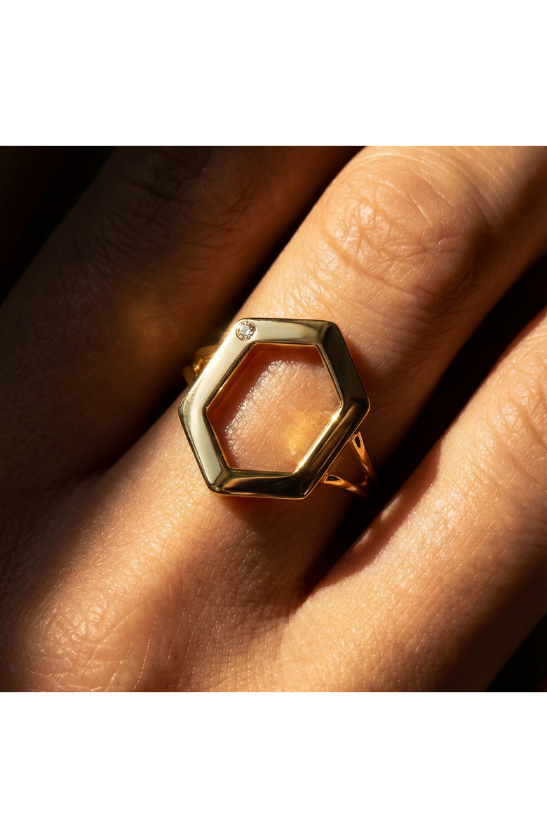 Ora Ana The Danielle Ring, Alternate, color, Gold/White Cz