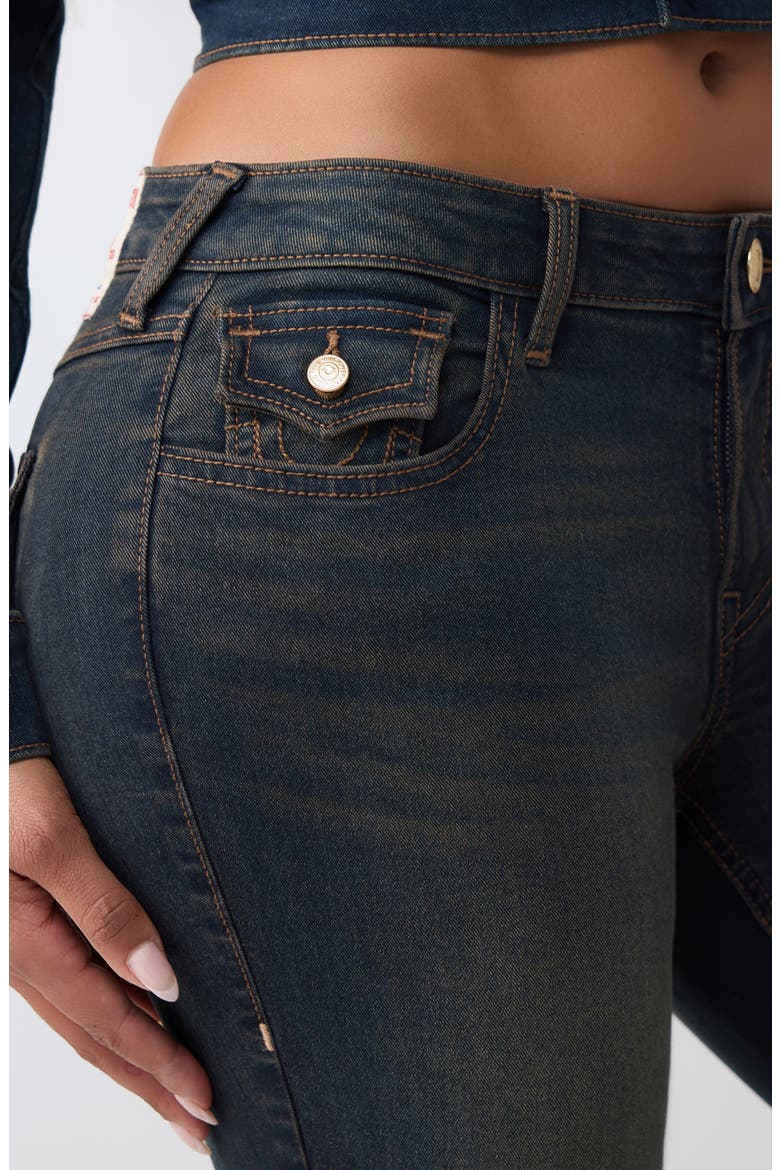 Joey Flap Pocket Flare Leg Jeans, Alternate, color, DARK ECLIPSE WASH