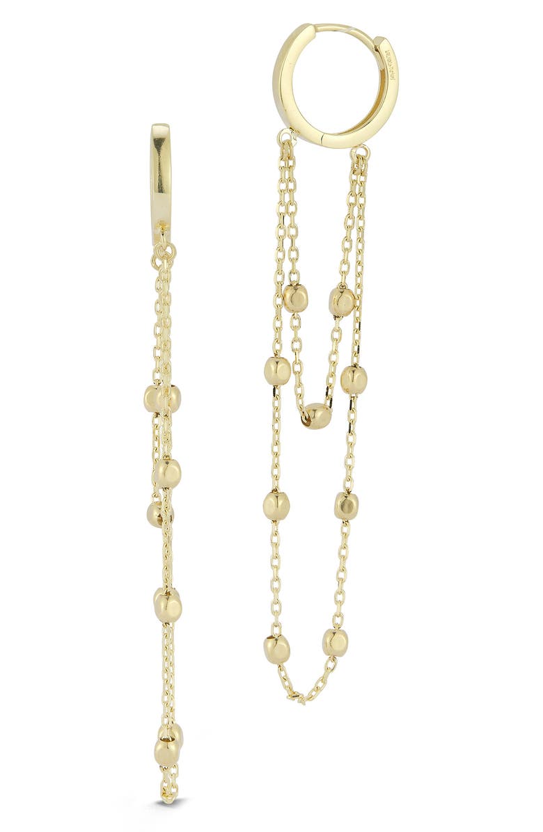 Ember Fine Jewelry Chain Drop Huggie Hoop Earrings, Main, color, 