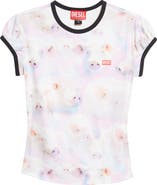 DIESEL® T-Unkyp Pig Print Ringer T-Shirt