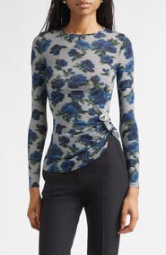 Coperni Suspended Ascii Floral Jersey Top