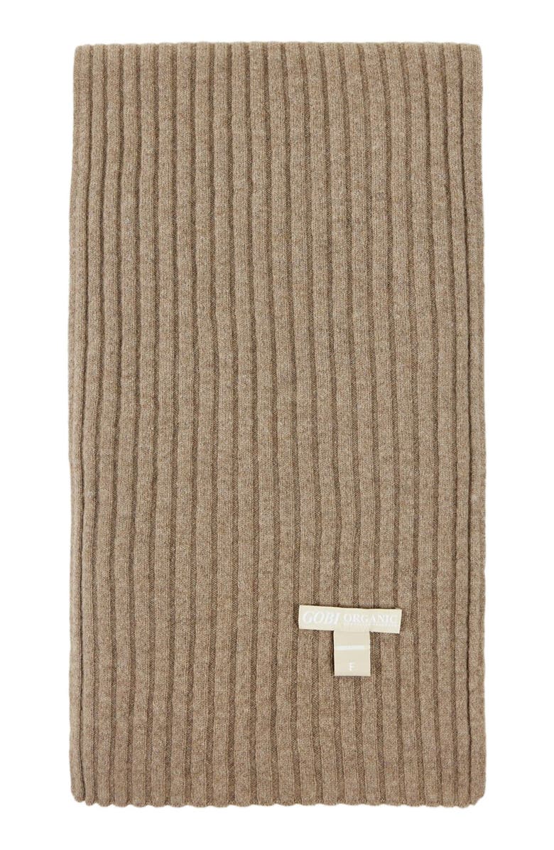 GOBI Mongolian Cashmere Cashmere Rib Knit Scarf, Main, color,