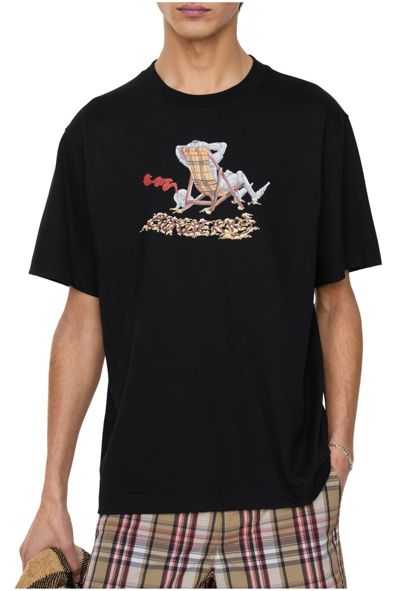 Beach Knight Cotton T-shirt, Main, color, Black