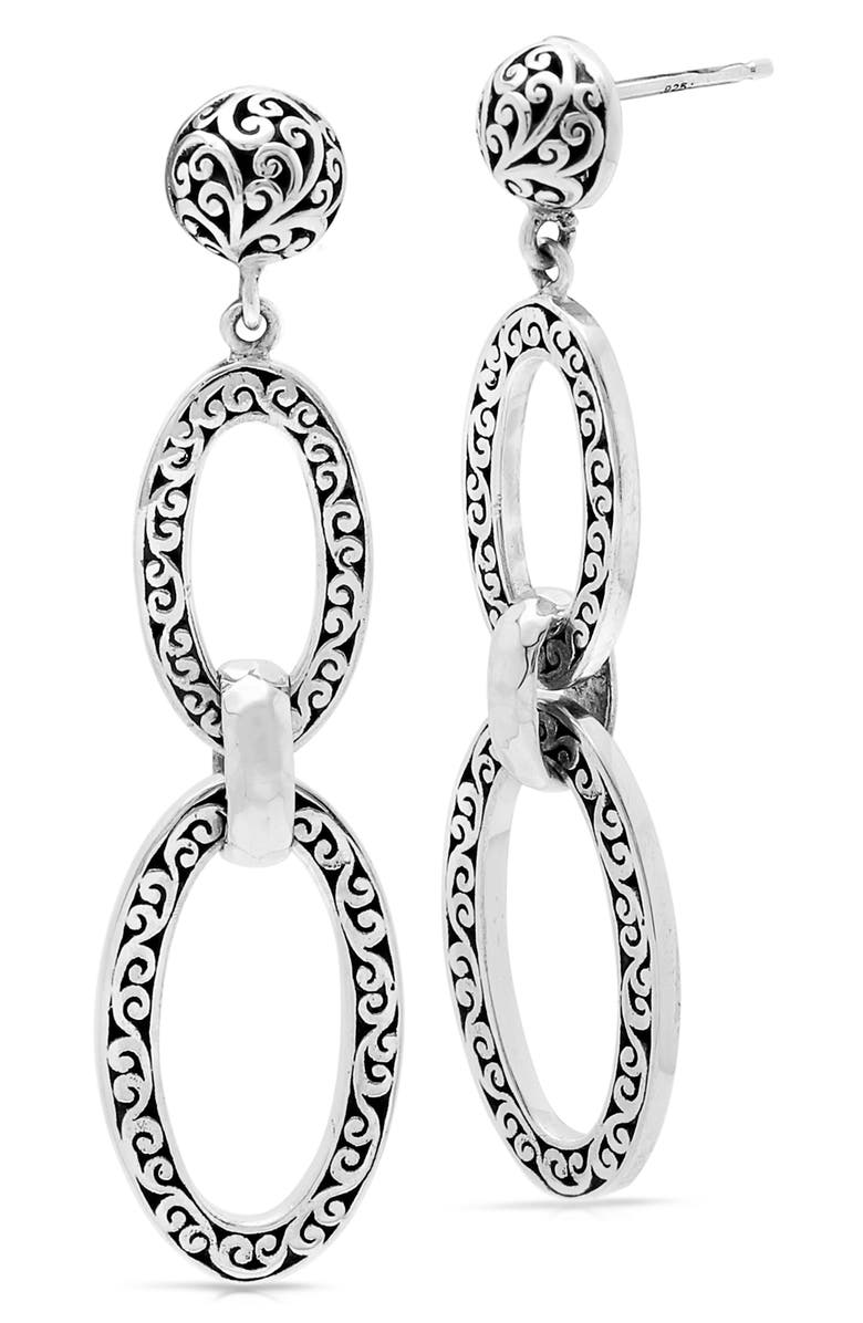 Lois Hill Scroll Oval Drop Earrings, Main, color, 