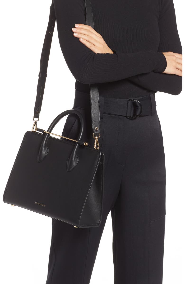 Strathberry Midi Calfskin Leather Tote, Alternate, color,