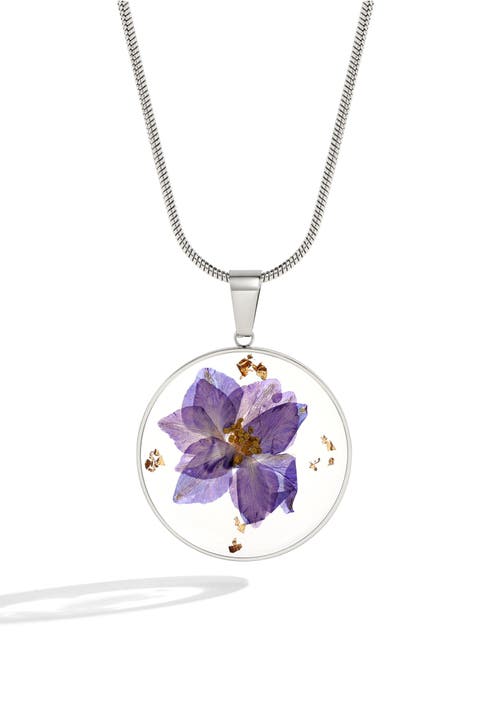Pressed Birth Flower Necklace