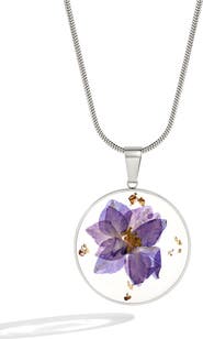 Mint & Lily Pressed Birth Flower Necklace