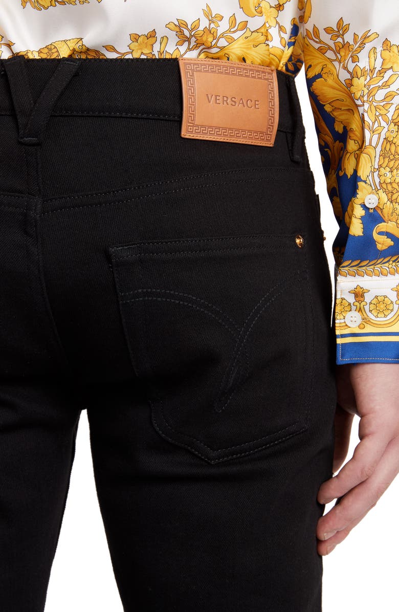 Versace Trim Fit Jeans, Alternate, color,