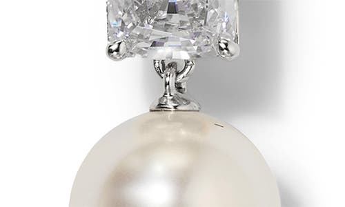 Nadri London Cultured Pearl Mixed Linear Drop Earrings