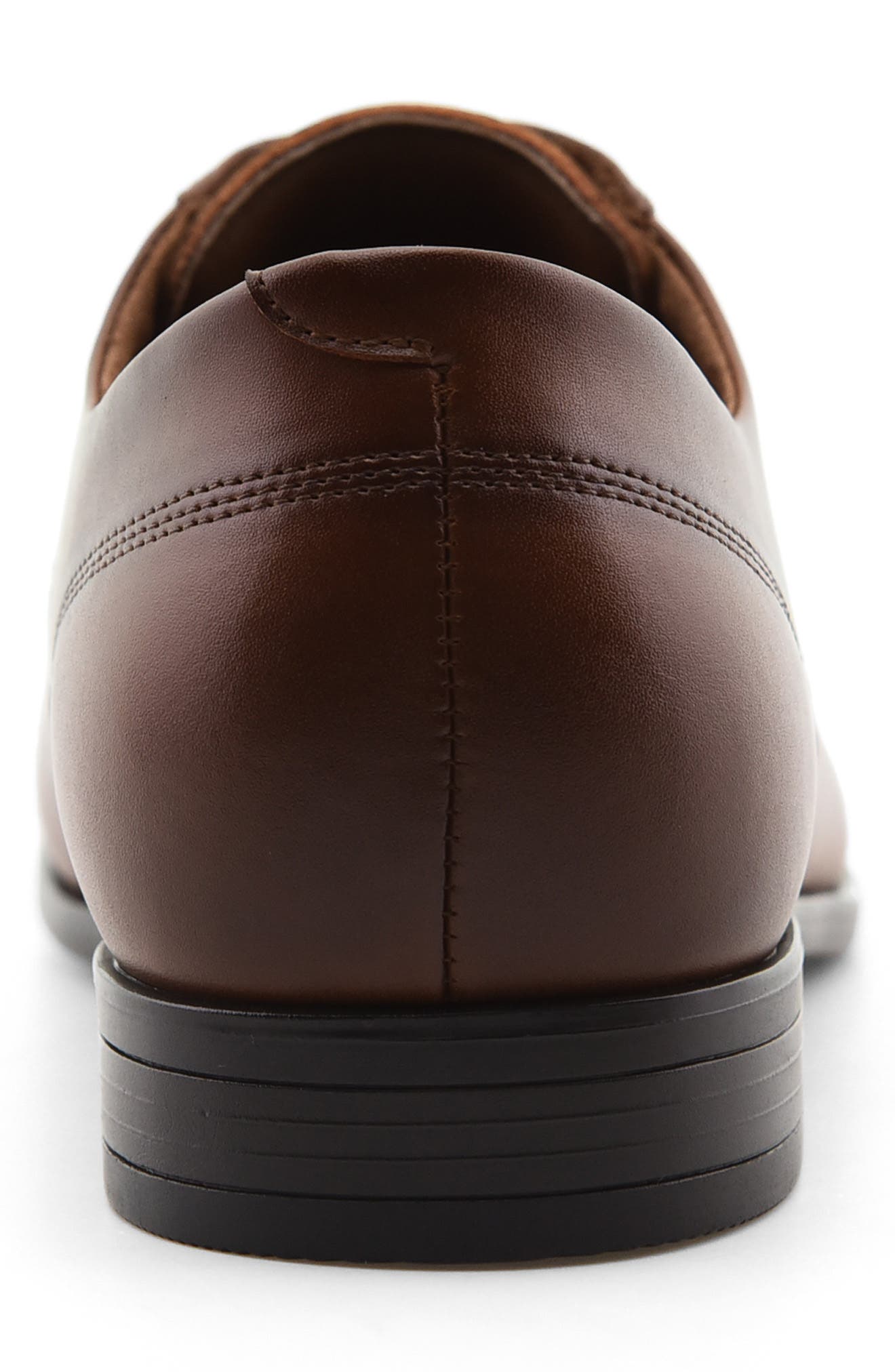 Marchello Faux Leather Plain Toe Derby, Alternate, color, TAN 2 SYNTHETIC SMOOTH