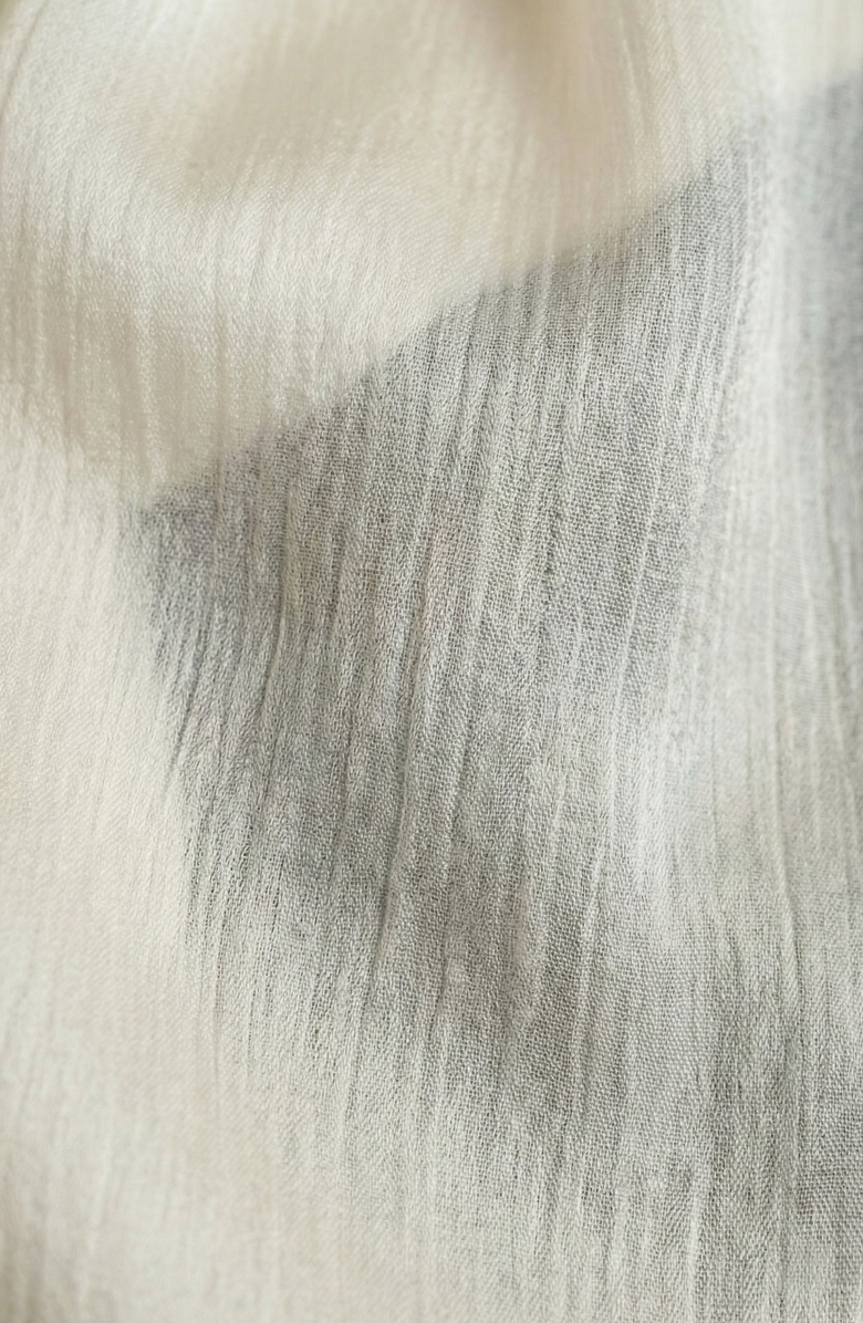 Modenaire Pleated Pull On Pants with Elastic Waist Ruffled Ankle Hem, Alternate, color, Off-White