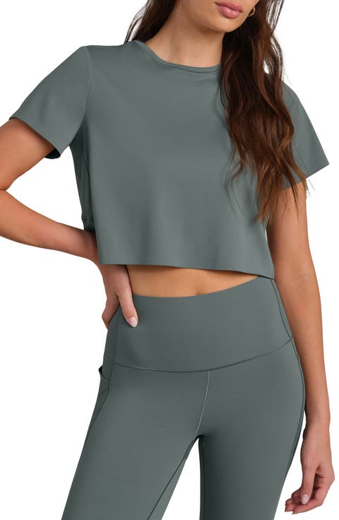 Serene Crop Performance T-Shirt