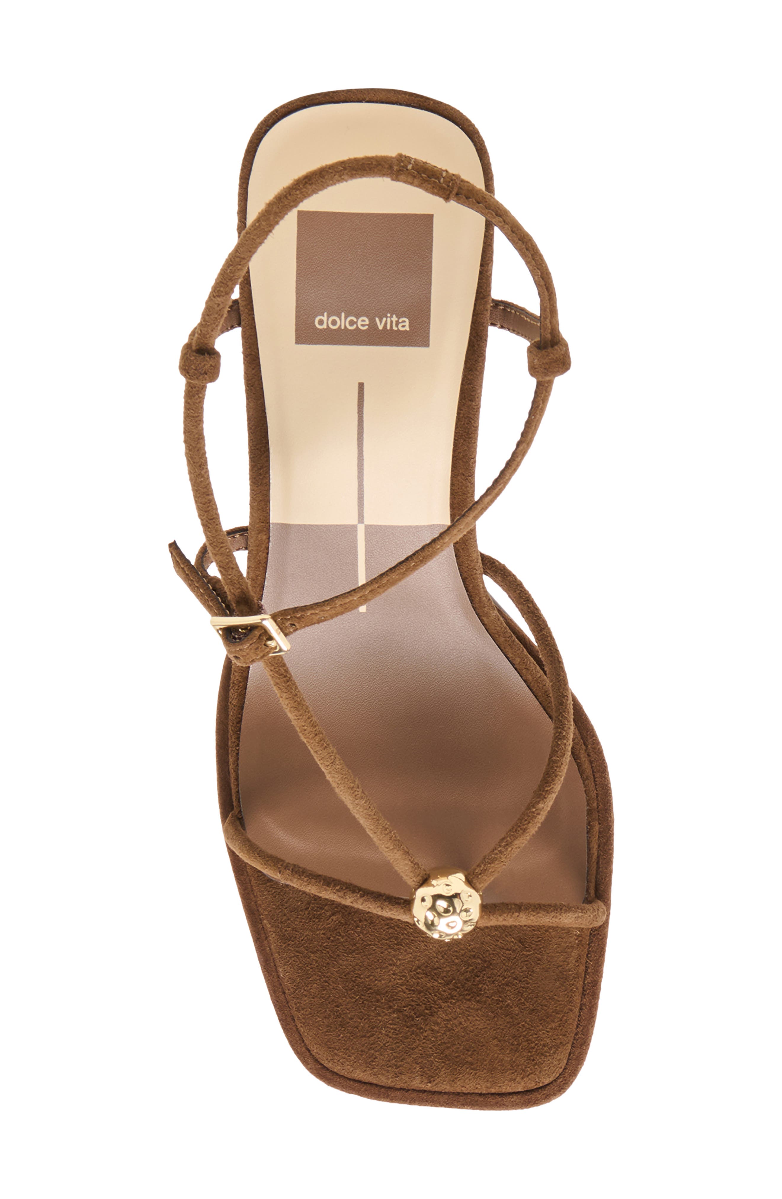 Mylee Heels Sandal, Alternate, color, CHESTNUT SUEDE