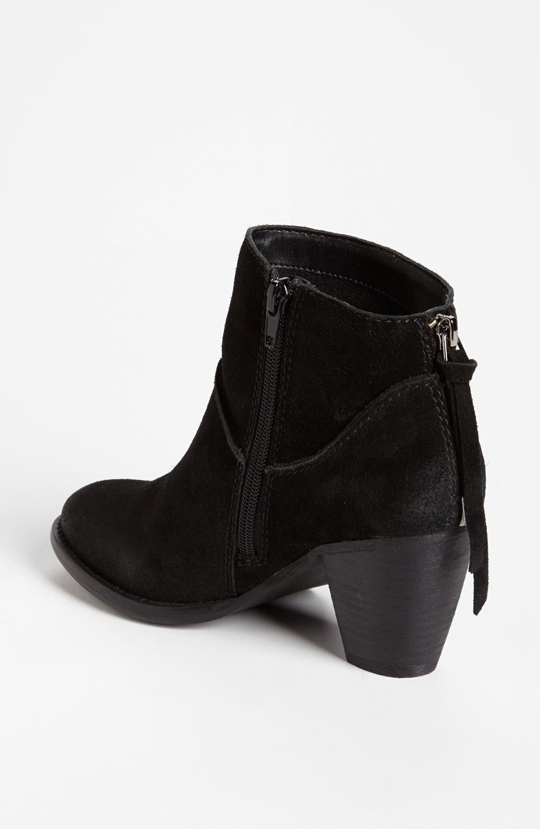 'Milaan' Bootie, Alternate, color, BLACK SUEDE