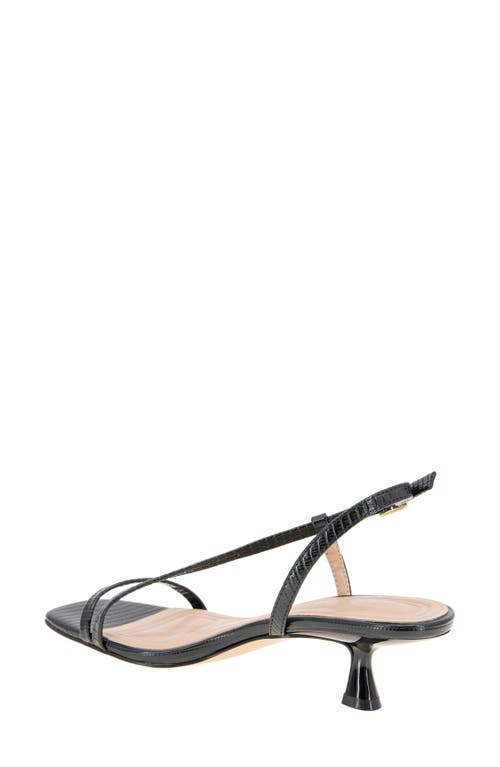 Bcbgeneration Inaya Snakeskin Embossed Sandal In Black