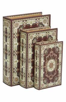 SONOMA SAGE HOME Set of 3 Faux Book Boxes