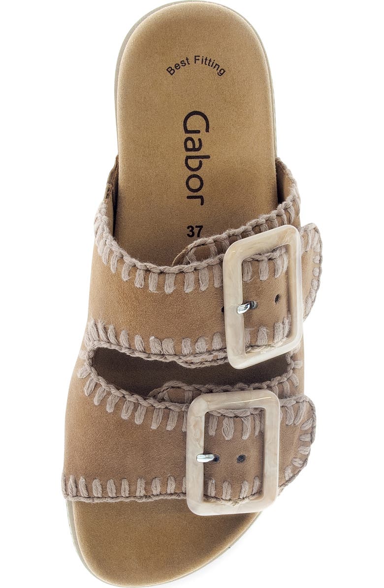 Gabor 63.741 Buckle Slide Sandal, Alternate, color, Walnut