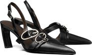Tory Burch Multi Buckle Leather Slingback Pump