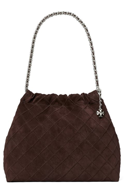 Fleming Soft Quilted Suede Hobo Bag