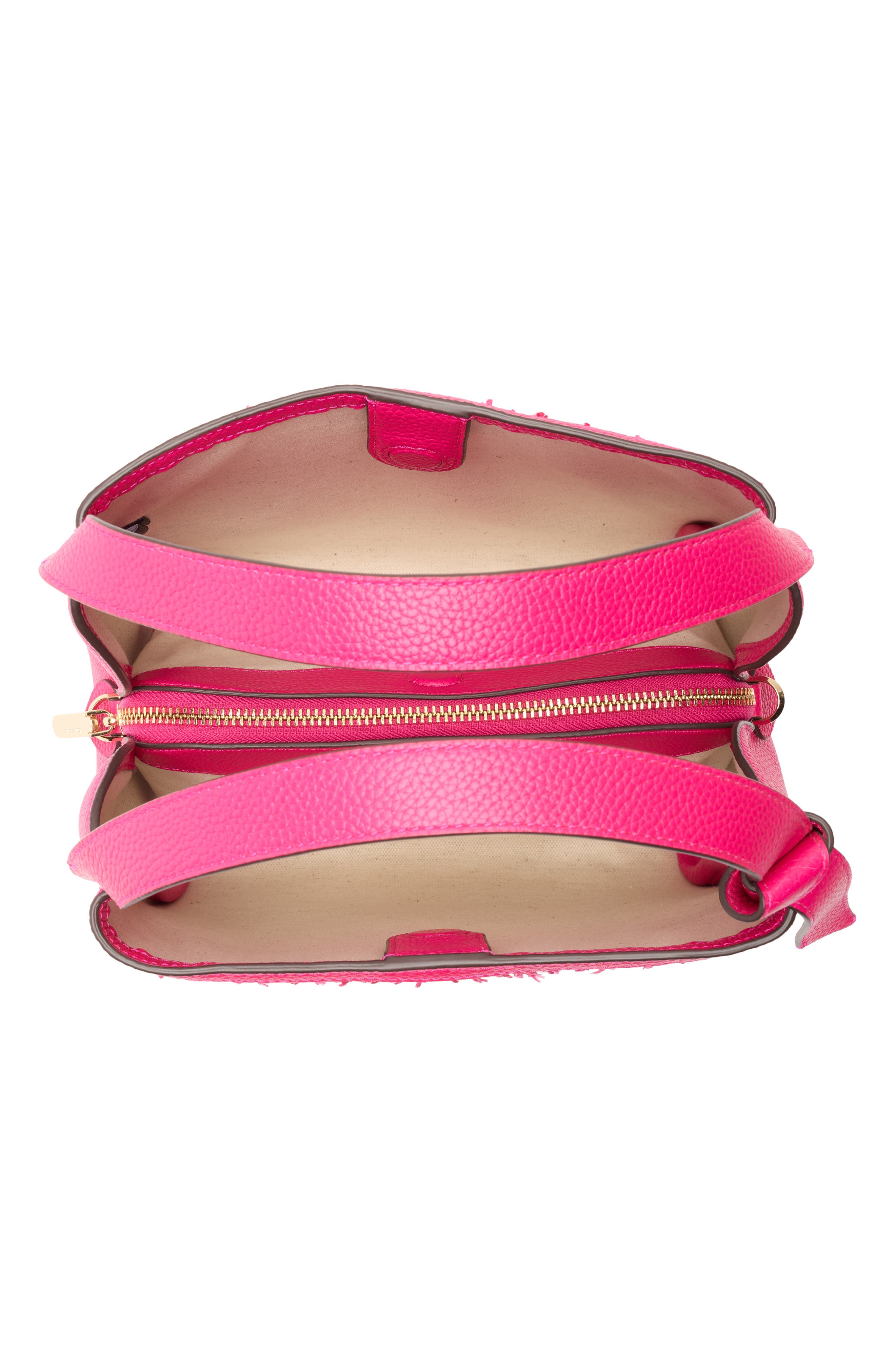 medium knot crossbody tote, Alternate, color, WILD RASPBERRY MULTI