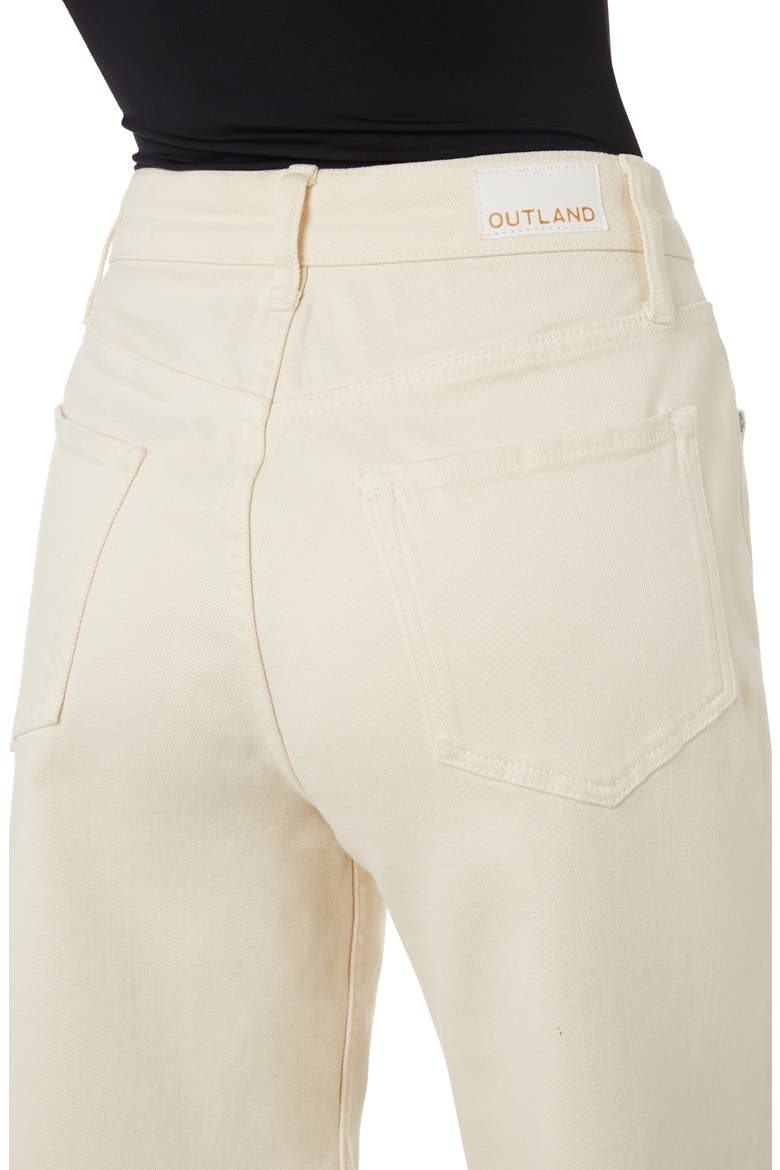 Sienna Organic Stretch Cotton Wide Leg Crop Jeans, Alternate, color, ECRU