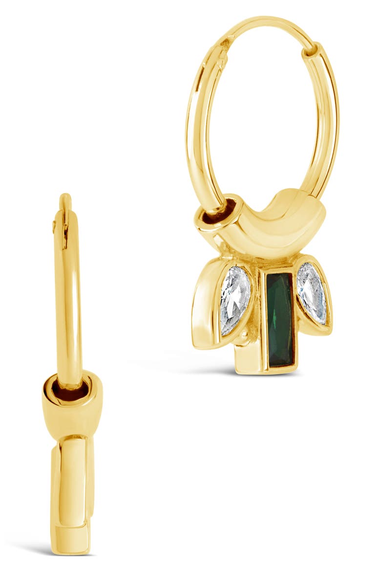 Helena CZ Hoop Earrings, Main, color, GOLD
