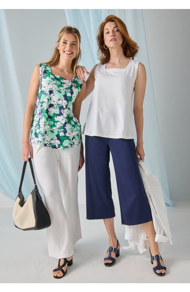 Jessica London Soft Ease Wide Crop, Alternate, color, Black