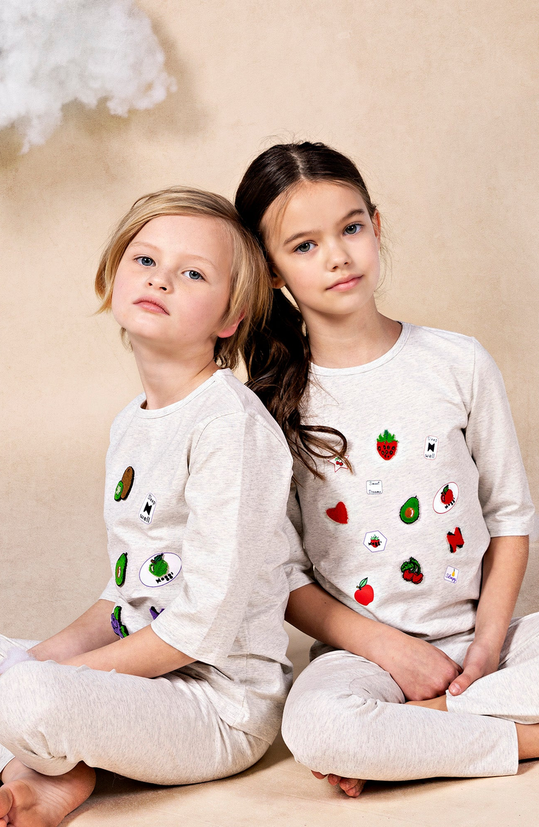 NoggiWear Prints and Patch Loungewear Set, Stars, Alternate, color,