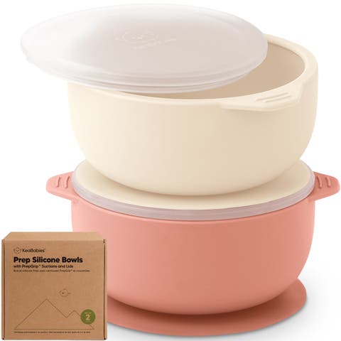 2-Pack Silicone Suction Bowls