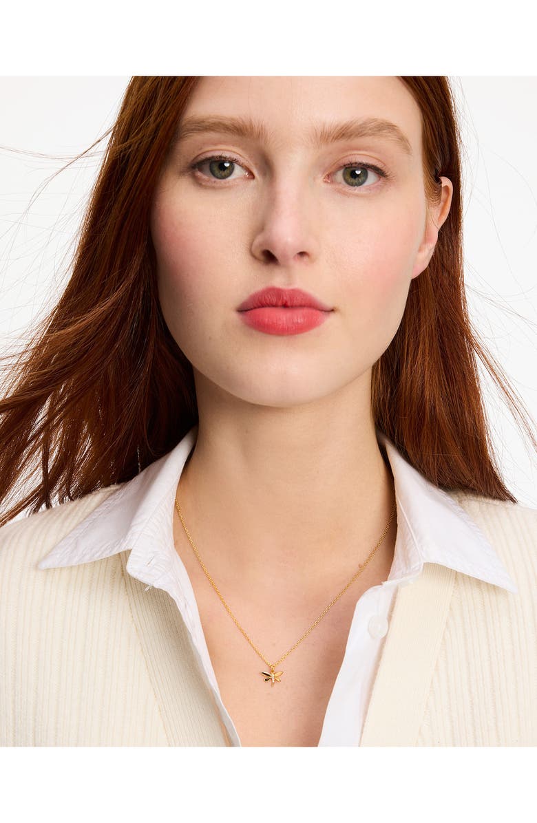 Kate Spade New York delicate dragonfly pendant necklace, Alternate, color, 