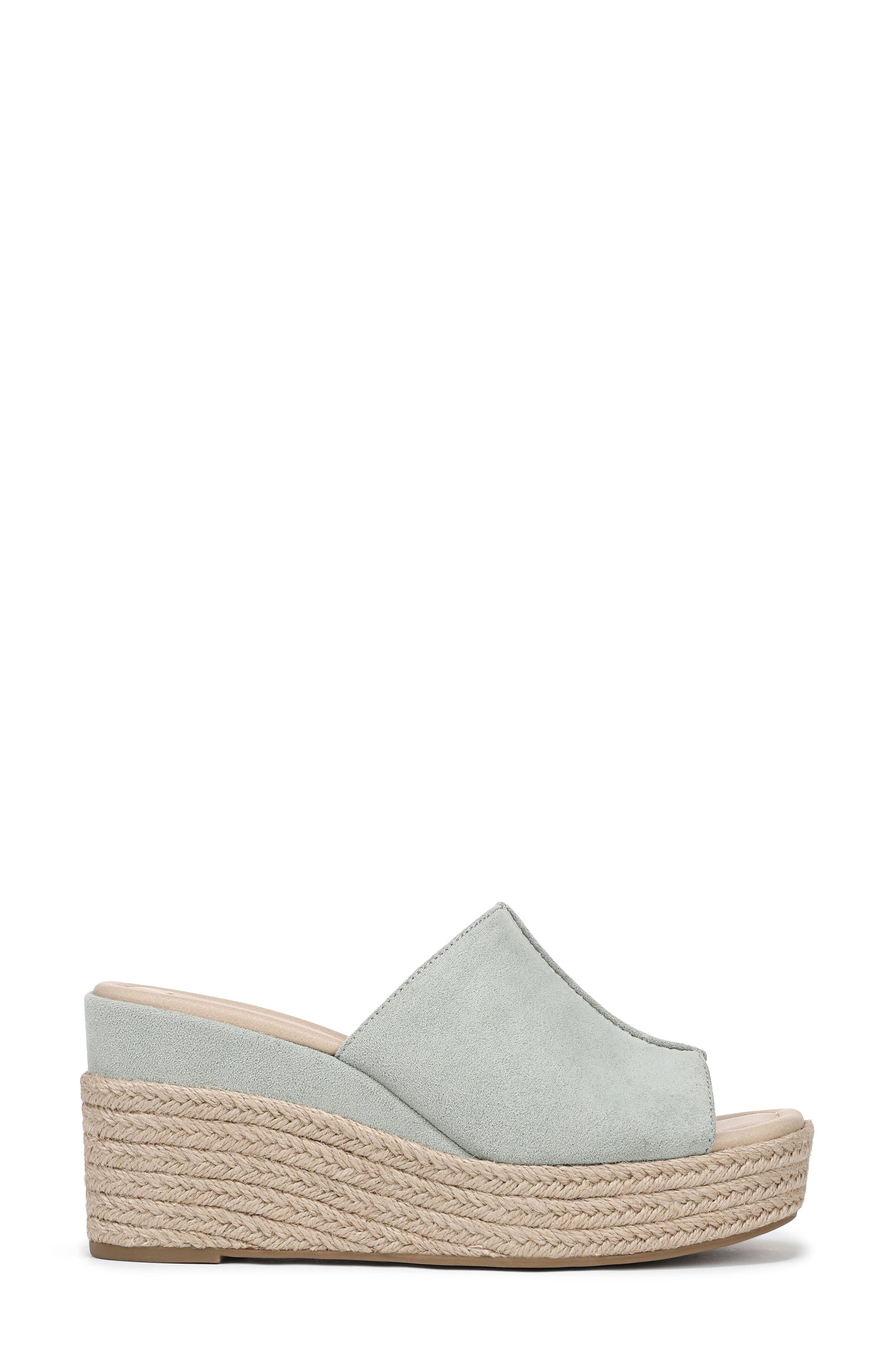 Haute Espadrille Platform Wedge Slide Sandal, Alternate, color, JADE GREEN