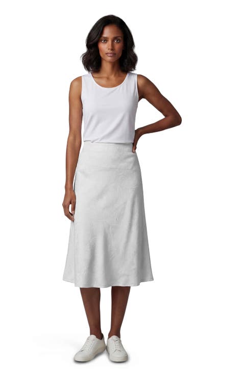Paisley Explosion Womens Midi Skirt