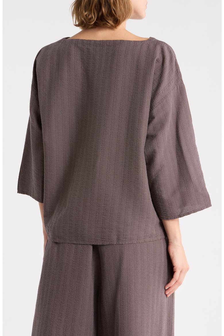 Stripe Organic Cotton Blend Top, Alternate, color, RYE