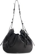 Isabel Marant Bolton Bubble Pebbled Lambskin Leather Hobo Bag