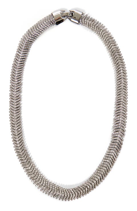 Herringbone Pavé Collar Necklace