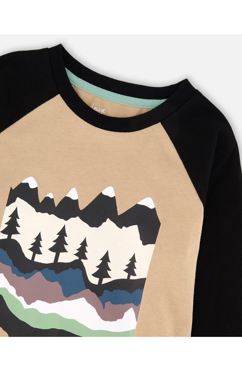 Deux par Deux Long Raglan Sleeve Jersey Tee, Alternate, color, Beige