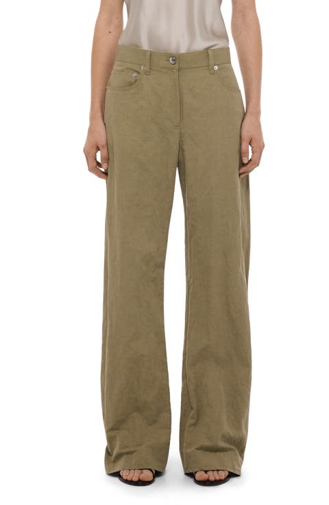 Cotton Blend Bootcut Pants