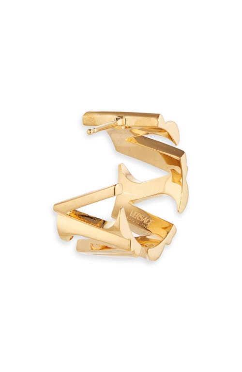 Versace V-hoop Earrings In Gold