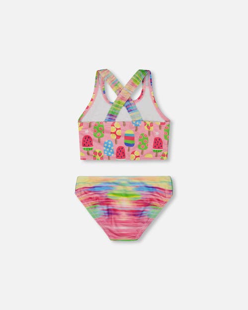 Deux Par Deux Little Girl's Printed Two-piece Swimsuit Multicolored In Multicolored