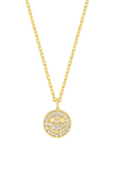 Pavé Smiley Face Necklace
