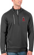 ANTIGUA Men's Antigua Gray Los Angeles Angels Generation Quarter-Zip Pullover Jacket