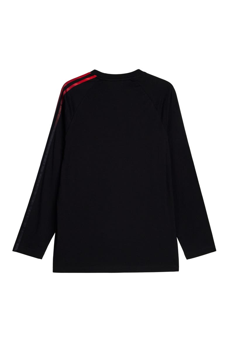 Oversize Gradient Stripe Cotton Jersey T-Shirt, Alternate, color, BLACK